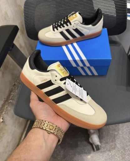 samba white SAND STRATA leather suede