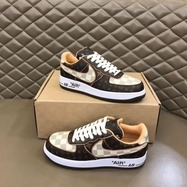 NIK AIRFORCE 1 X LOUISS VUITTON BY VIRGIL ABLOH BROWN