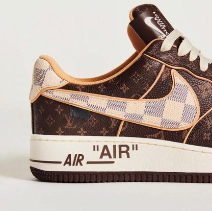 NIK AIRFORCE 1 X LOUISS VUITTON BY VIRGIL ABLOH BROWN