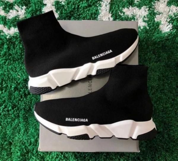 BALENCIAGA__ SPEED TRAINER Black white 477