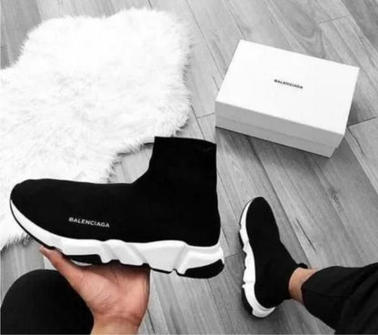 BALENCIAGA__ SPEED TRAINER Black white 477