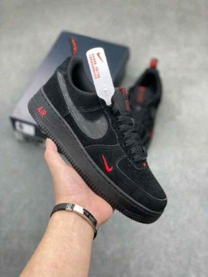 Nik_e Airforce 1 Low Multi Swoosh Black Crimson