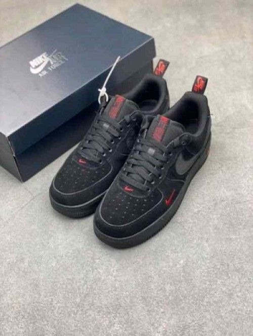 Nik_e Airforce 1 Low Multi Swoosh Black Crimson