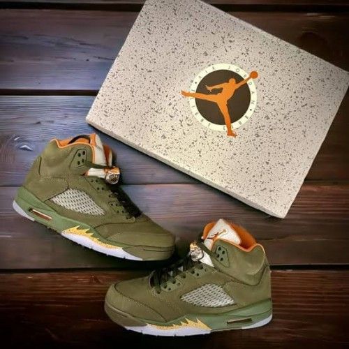 AIR JORDAN RETRO 5 OLIVE GREEN SALE