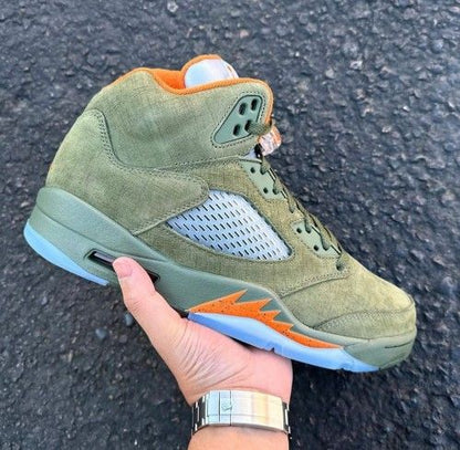 AIR JORDAN RETRO 5 OLIVE GREEN SALE