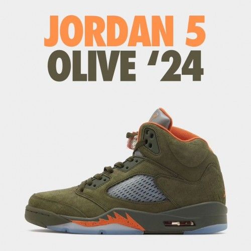 AIR JORDAN RETRO 5 OLIVE GREEN SALE