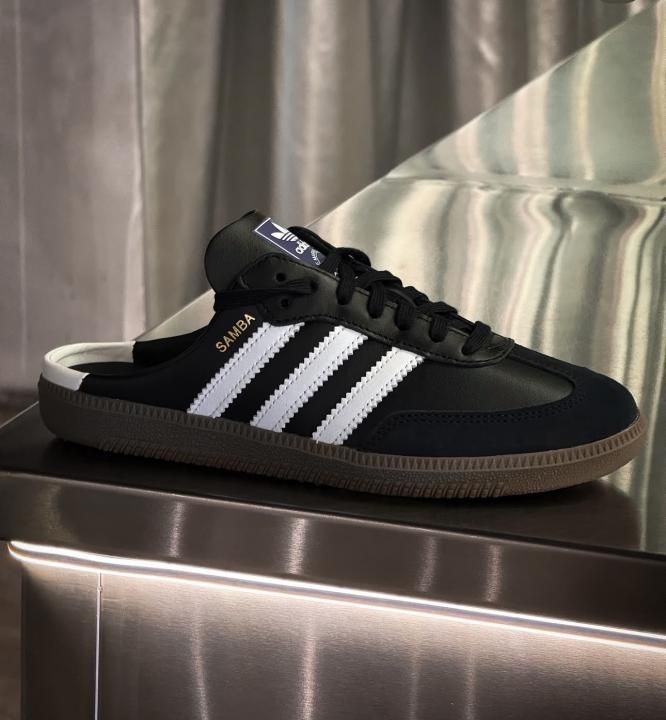 ADIDAAS SAMBA MULE BLACK WHITE
