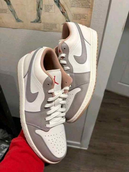 Nikee Air Jordan 1 Low Sail College Grey Rattan