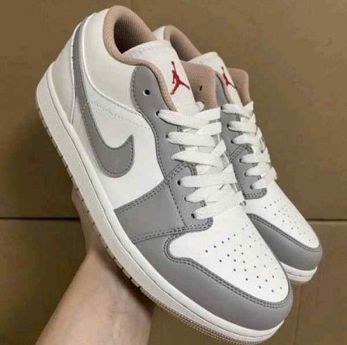 Nikee Air Jordan 1 Low Sail College Grey Rattan