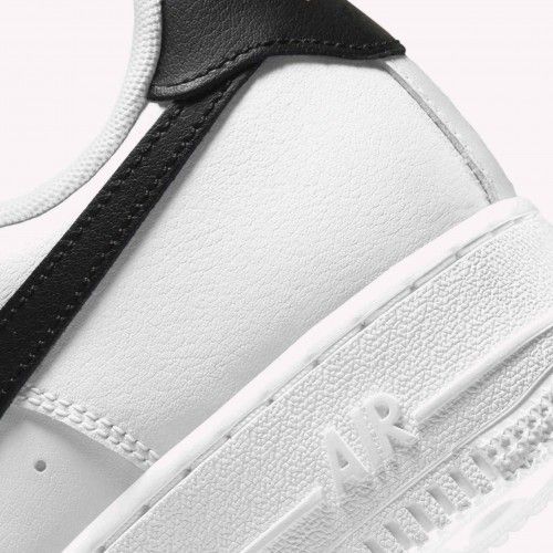 Nikee Air Force 1 Low 07 Essential White Black Gold Mini Swoosh