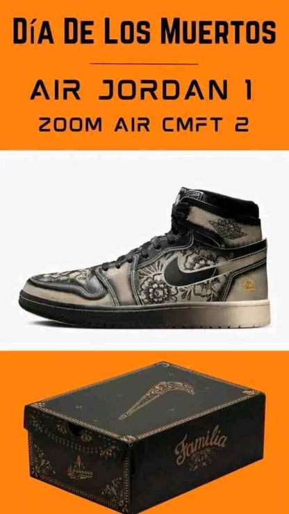 Nikkee Jordan Retro 1 High Zoom Air CMFT 2 Dia De Muertos