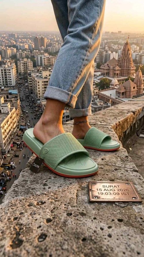 CHRISTIANNN LOUBOUTIN FLIP FLOP GREEN