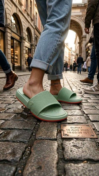 CHRISTIANNN LOUBOUTIN FLIP FLOP GREEN