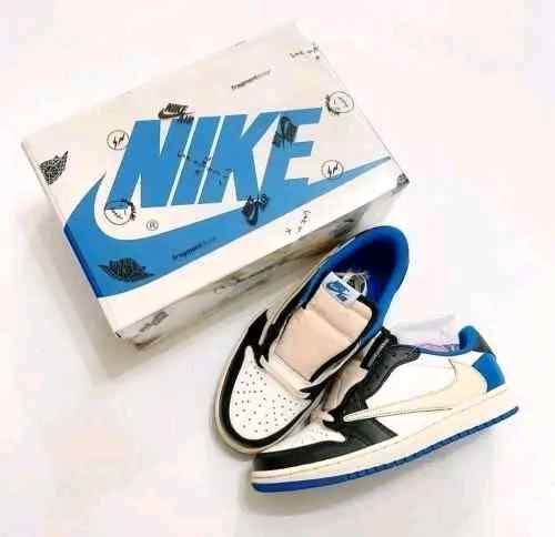 Jordan 1 Low Fragment X Travis Scott With Plastic Packing Semi UA