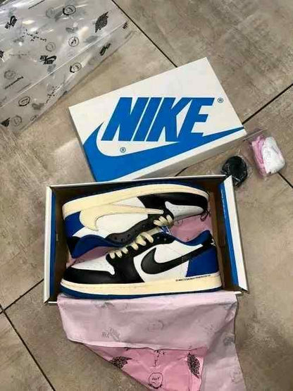Jordan 1 Low Fragment X Travis Scott With Plastic Packing Semi UA