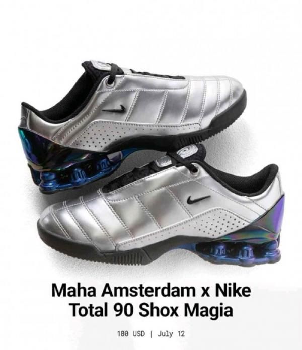 Maha Amsterdam x Nikkee Total 90 Secutor Shox Magia Metallic Silver Black Blue 6083 Fix