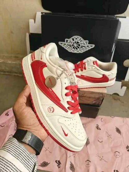 Traviss Scott x Nikkee Air Jordan 1 Low x Supremee