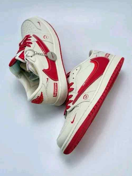 Traviss Scott x Nikkee Air Jordan 1 Low x Supremee