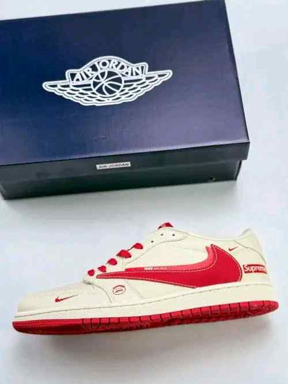 Traviss Scott x Nikkee Air Jordan 1 Low x Supremee