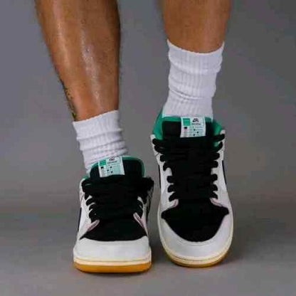 nikkee sb x csef dunk low pro shoes summit white black white iron