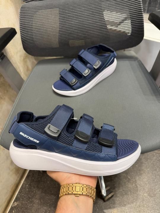 Skecherrs Go Walk Soft Sandals Navy