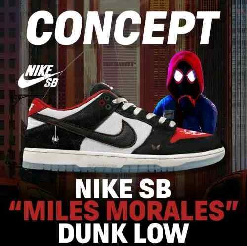 Nikkee SB Dunk Low Spiderman Miles Morales