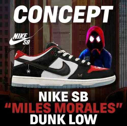 Nikkee SB Dunk Low Spiderman Miles Morales