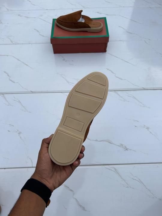 Loro piana suede mules Lite brown