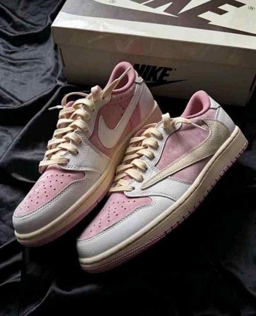 Travis Scott x Nikee Air jordan 1 low OG Shy pink semi ua