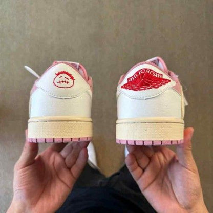 Travis Scott x Nikee Air jordan 1 low OG Shy pink semi ua