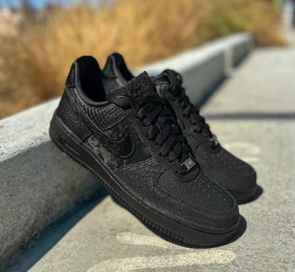 nik_Airforce 1 Black Low Pony Hair