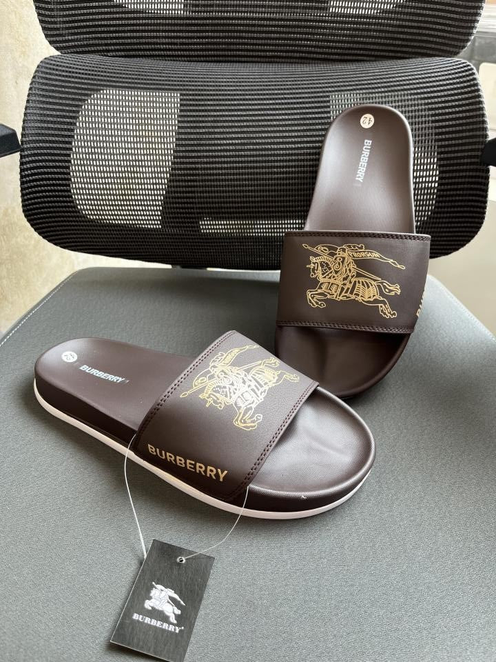 Burbery Print Comfort Slides brown