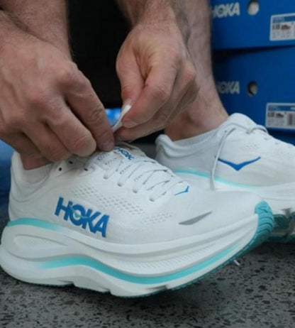 Hoka One One bondi 9 White Blue
