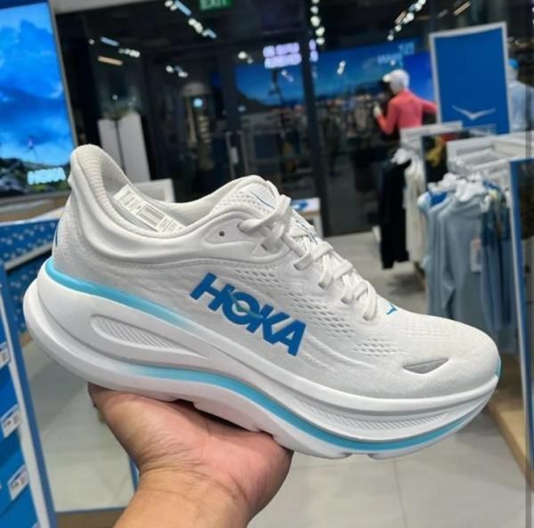 Hoka One One bondi 9 White Blue
