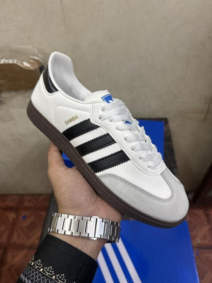 Adidaass Samba White Black Fix