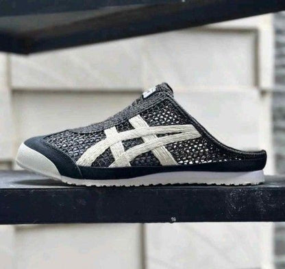 Onitsukkaa Tiger Mexico 66 Sabot Half Cut Black White