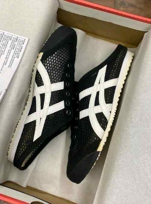 Onitsukkaa Tiger Mexico 66 Sabot Half Cut Black White