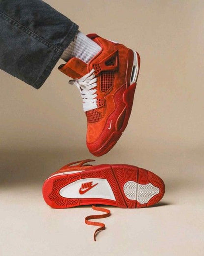 Nikkee JORDAN RETRO 4 X NIGEL SYLVESTER BRICK BY BRICK SEMI UA quality with keychain and Og box