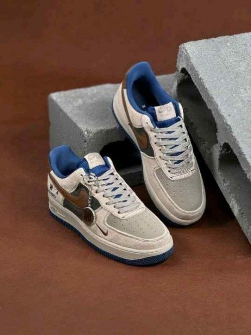 Nikkee Airforce 1 X Undefeted Custom Brown Bue