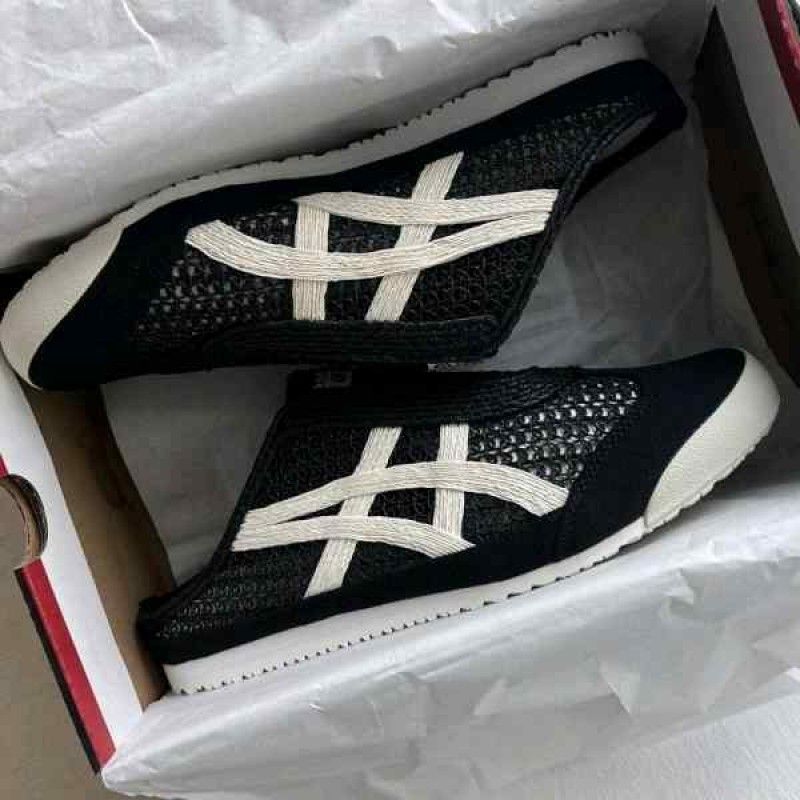 Onitsukkaa Tiger Mexico 66 Sabot Half Cut Black White