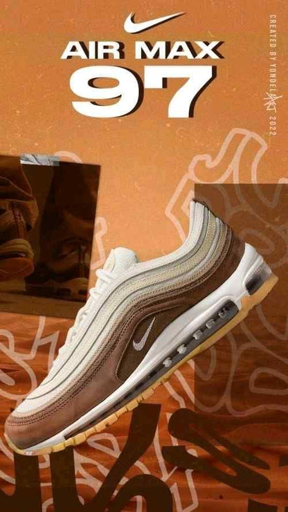 nikkee airmax 97 muslin pink foam crepe brown