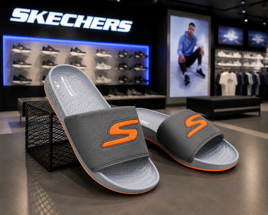 Skcherrs hyper burst go recovery grey orange