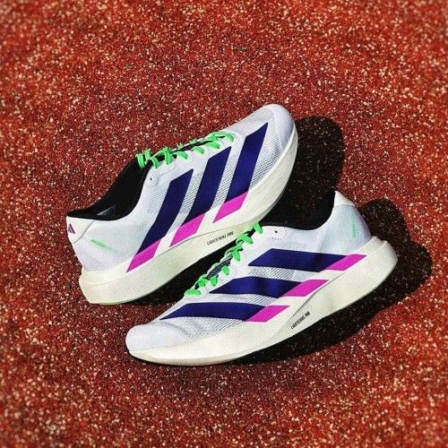Aadidaass AdiZero Evo SL White Purple Lime Burst