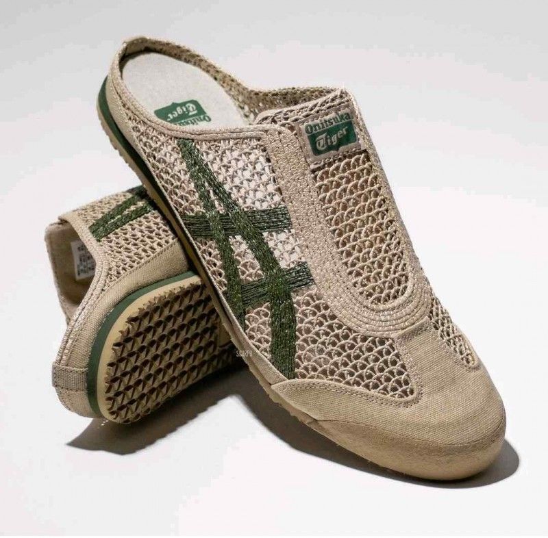 Onitsukkaa Tiger Mexico 66 Sabot Half Cut BEIGEGREEN