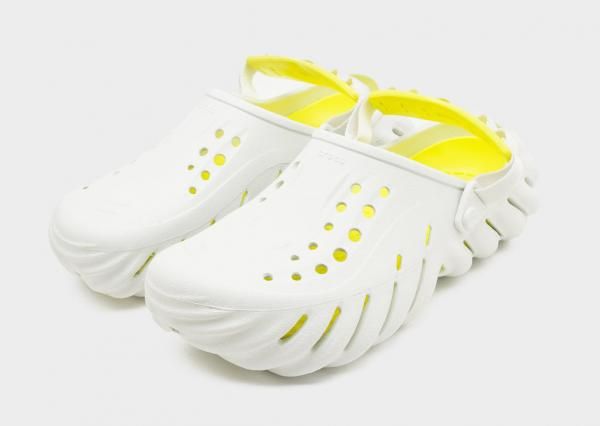 Croc Echo Clogs Moonlight Cream Yellow With Og Box Carry Bag