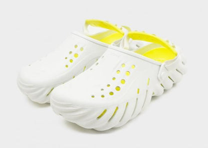 Croc Echo Clogs Moonlight Cream Yellow With Og Box Carry Bag