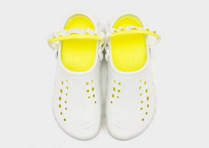 Croc Echo Clogs Moonlight Cream Yellow With Og Box Carry Bag