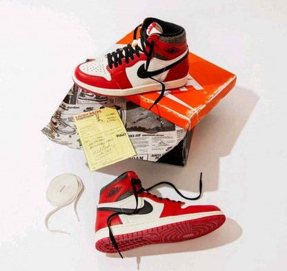 Nikkee Air Jordan Retro 1 High Lost And Found (With OG Box Yellow Bill & OG POWDER SOLE)