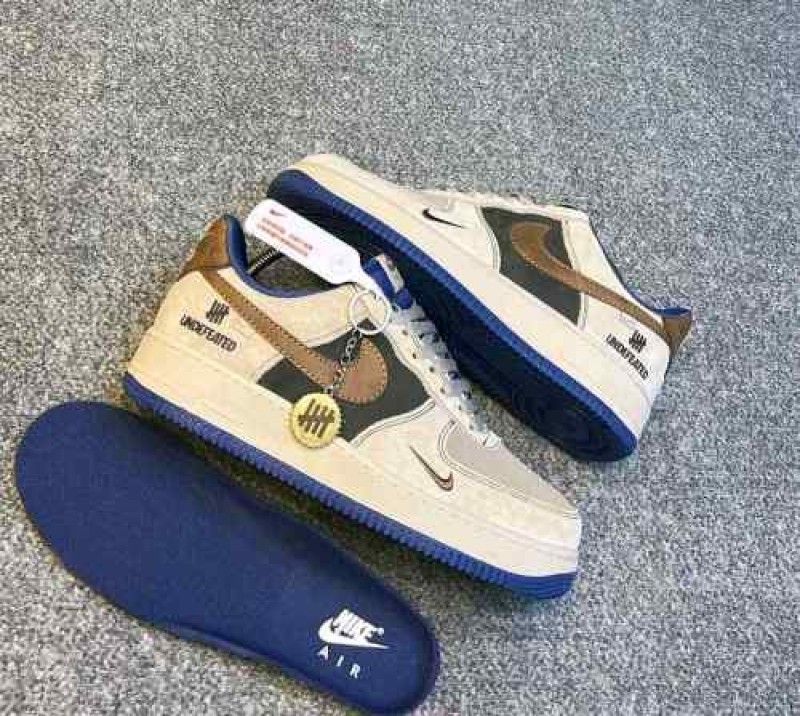 Nikkee Airforce 1 X Undefeted Custom Brown Bue