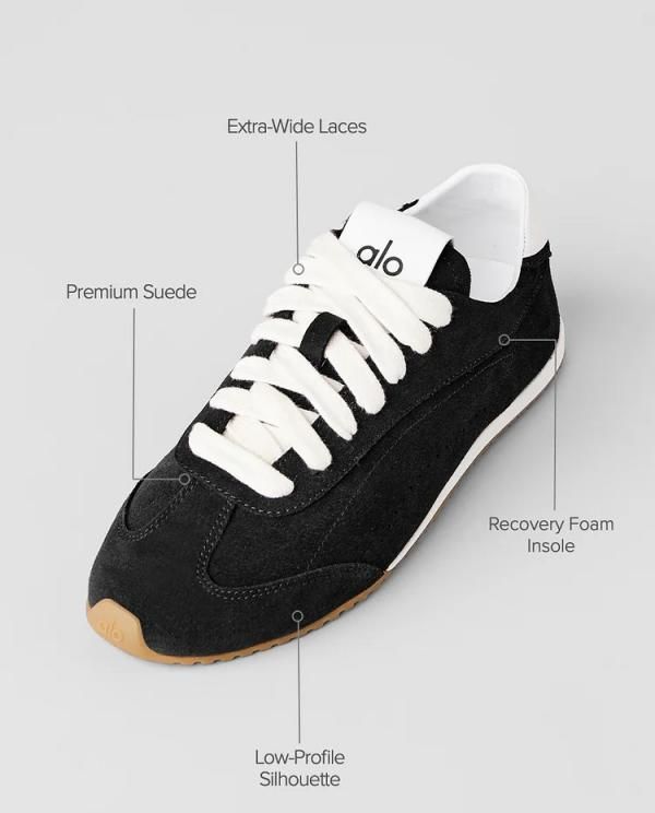 Alo Yoga Sunset Suede Sneakers Black